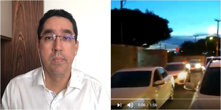 Empresário André Baía à esquerda da imagem
